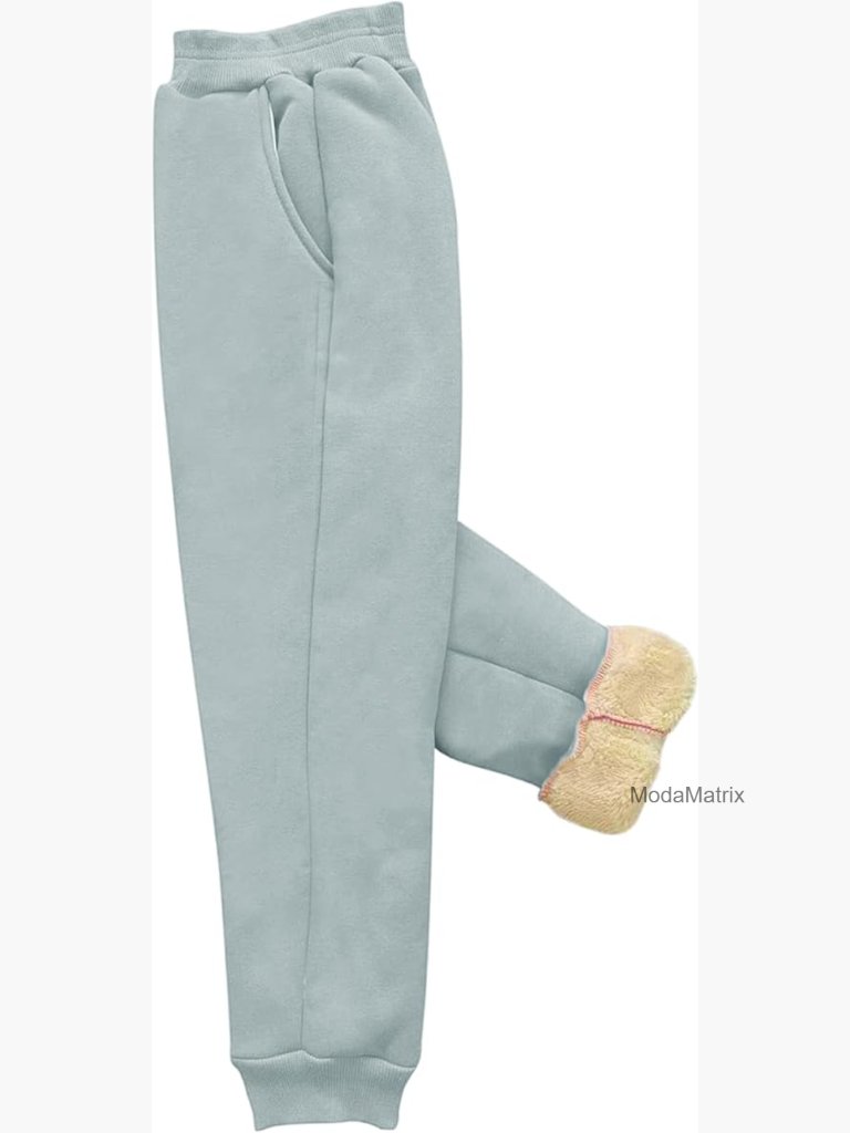 Kids Fleece Lined Jogger Pants Elastic Waist Winter Sweatpants